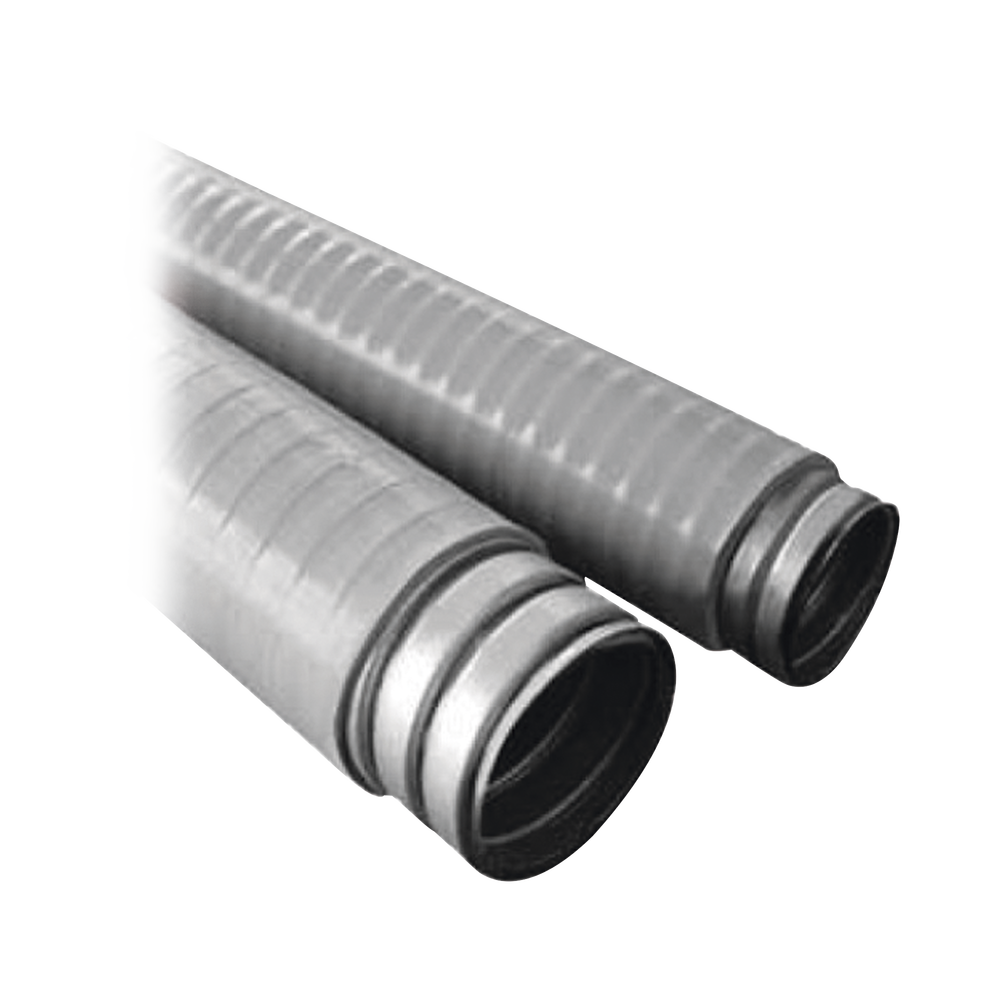 Tubo Flexible tipo Liquidtight de 4" (100 mm). Acero + Forro PVC. Rollo de 10 Metros.