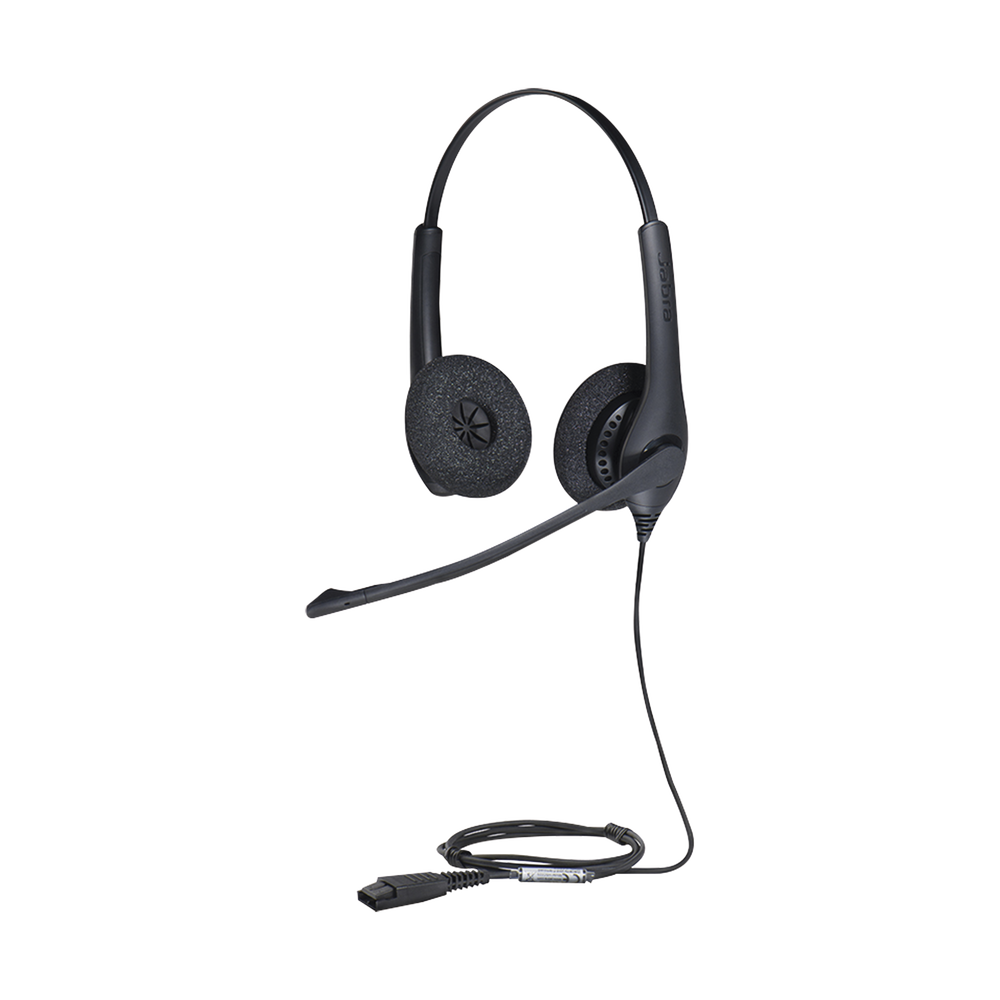 Jabra Biz 1500 Duo, auricular profesional con cancelaci??n de ruido, ideal para contact center con conexi??n QD (1519-0157)