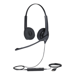 Jabra Biz 1500 Duo, auricular profesional con cancelaci??n de ruido, ideal para contact center con conexi??n USB (1559-0159)