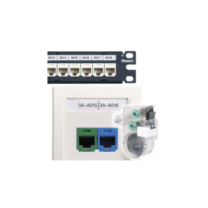 Casete de 125 Etiquetas Adhesivas, para Patch Panel, Face Plate o Cajas Superficiales, Para Identificaci?n 4 Puertos, Color Blanco