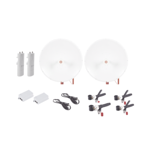 Kit completo de radio C5C con Antena TXP4865D34DP de 34 dBi, Frecuencia (4.9-6.5 GHz), para hasta 65 km, PoE, cable de alimentaci??n y Jumpers Incluidos