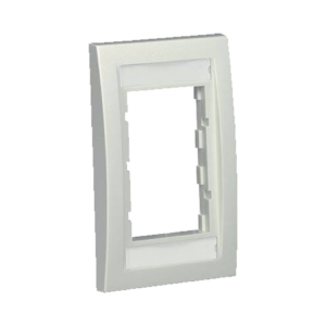Marco de Placa Frontal Ejecutiva, Para Dos Insertos de 1/2 o Tres Insertos de 1/3, Color Blanco Mate