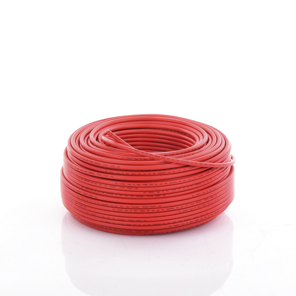 Cable Fotovoltaico Rojo / 6mm² (10AWG) / Material COBRE / 2000V / Rollo de 100 m - Imagen 2