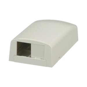 Caja de Montaje en Superficie, Para 2 M?dulos Mini-Com, Color Blanco Mate