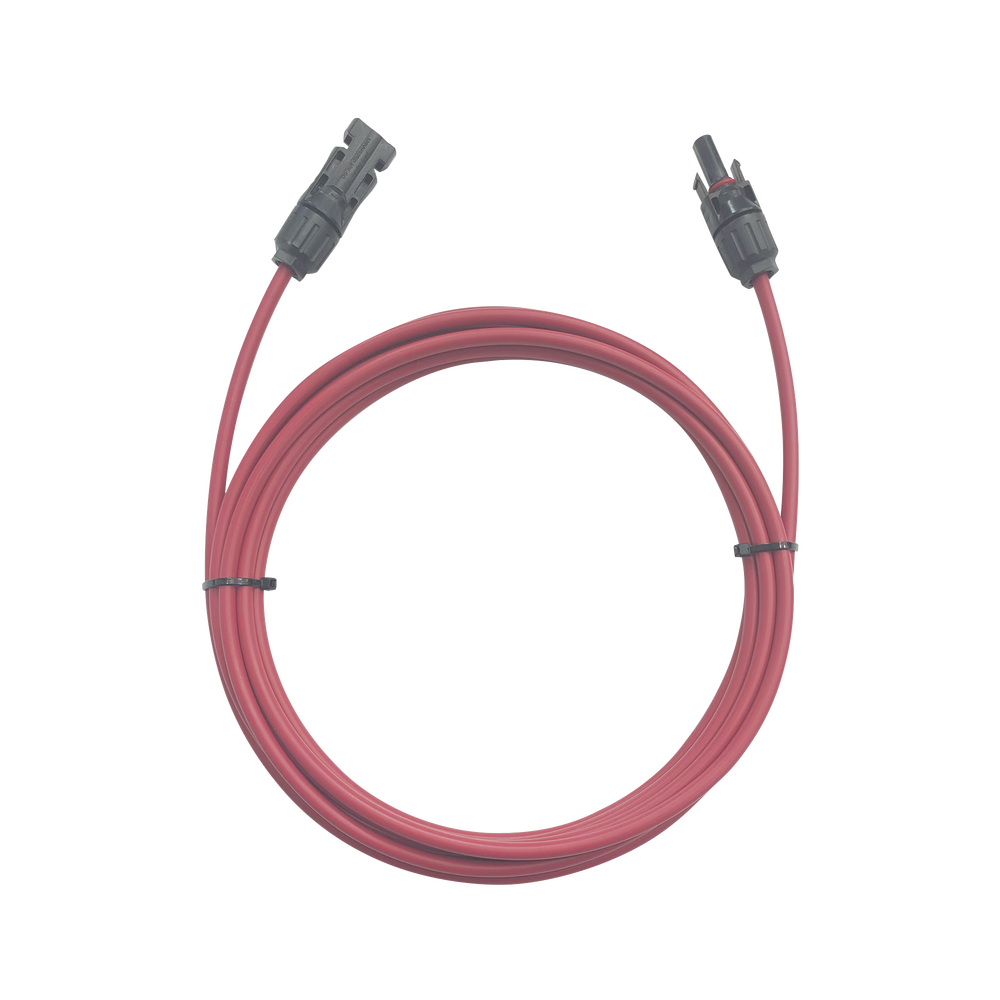 Cable Fotovoltaico / 1 metro / Color Rojo / Calibre 10 AWG / Terminal MC4-Macho y Hembra en ambos extremos
