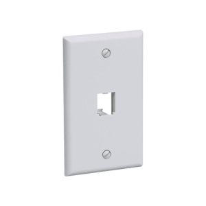 Placa de Pared Vertical Cl?sica, Salida Para 1 Puerto Mini-Com, Color Blanco