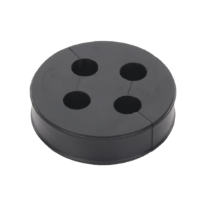 Inserto de Caucho de 4" Con Cuatro Orificios para Cable de 3/8 in