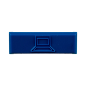 Paquete de 100 Iconos de Datos de Instalaci?n a Presi?n, Para Jacks Mini-Com de Panduit, De Pl?stico, Color Azul