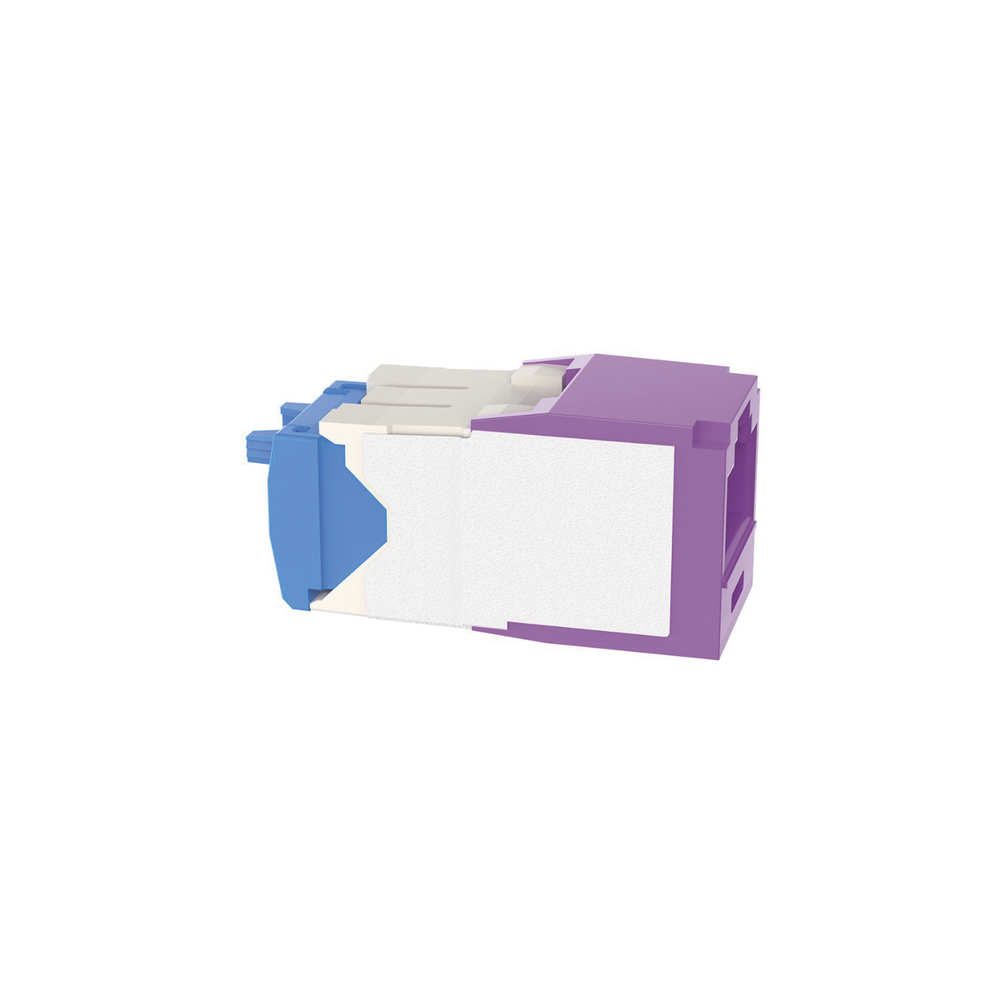 Conector Jack RJ45 Estilo TG, Mini-Com, Categor?a 6A, de 8 Posiciones y 8 Cables, Color Violeta - Imagen 4