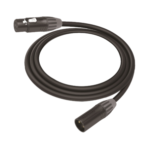 Cable XLR | 3 polos | Conector Hembra-Macho | Serie M |??Carcasa Negra |??Contactos Dorados | Ideal para Microfon??a | Longitud 10m