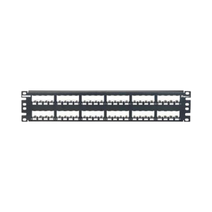 Panel de Parcheo Modular Mini-Com (Sin Conectores), Plano, Totalmente Blindado, de 48 Puertos, 2UR
