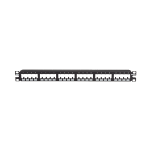 Panel de Parcheo Modular Mini-Com (Sin Conectores), Plano de Instalaci?n al Ras, Sin Blindaje, de 24 Puertos, 1UR