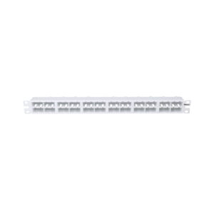 Panel de Parcheo Modular Mini-Com (Sin Conectores), Plano, Sin Blindaje, Alta Densidad, de 48 Puertos, Color Blanco, 1 UR
