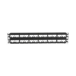 Panel de Parcheo Modular Mini-Com (Sin Conectores), Plano, Sin Blindaje, de 48 Puertos, 2 UR