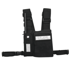 Pechera Universal Sin Logo con Soporte para Radio y Bol??grafo mǭs Bolsa con Cinta Adherente para su Seguridad.
