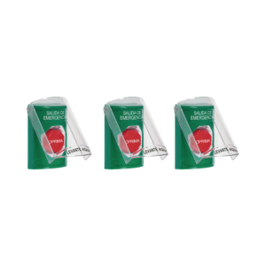Paquete de 3 Botones con 3 Diferentes Métodos de Activación y 3 Mensajes Diferentes, Color Verde