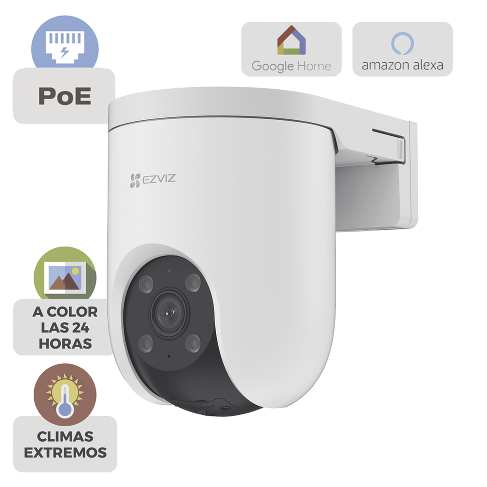 Cǭmara PT PoE Estandar Af / 3 Megapixel / Movimiento Panorǭmico de 360?? / Preset / Seguimiento Inteligente / Detecci??n Humana / Audio de Dos V??as