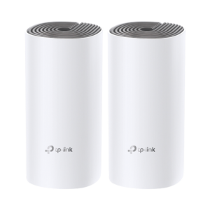 Kit de Router inalǭmbrico mesh Deco E4 para Hogar / Doble banda AC 1200 / 2 puertos 10/100 Mbps / Compatible con amazon alexa.
