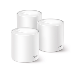 Kit 3 Routers Inalǭmbricos MESH Interior para Hogar / Doble Banda Wi-Fi 6 AX1500 Mbps / 2 Puerto Gigabit WAN/LAN / 2 Antenas Internas / Administraci??n Mediante la App Deco (iOS, Android) / Protecci??n HomeShield