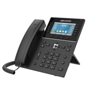 TelǸfono IP Empresarial, 20 lineas SIP con pantalla LCD a color 4.3", 10 teclas DSS, puertos Gigabit, IPv6, Opus y conferencia de 3 v??as, PoE/DC