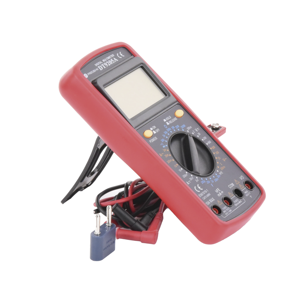 KIT Multímetro Digital DT9205A 600 Vcc / Vca CATII, con Pantalla LCD. Incluye Batería ER-9V de 9V - Imagen 5