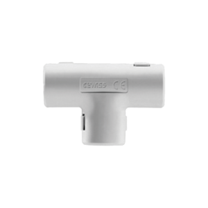 Unión en "T" para tubería rígida, recomendado para cable eléctrico, PVC Auto-extinguible, de 25 mm