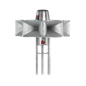 Sirena Electromecánica Eclipse8 / Omnidireccional 360° / 115 dBc a 30.5 m (100 ft) / 3 Señales de Alerta / Alimentación DC 46V / 255 lb (116 kg) / Aluminio 100%