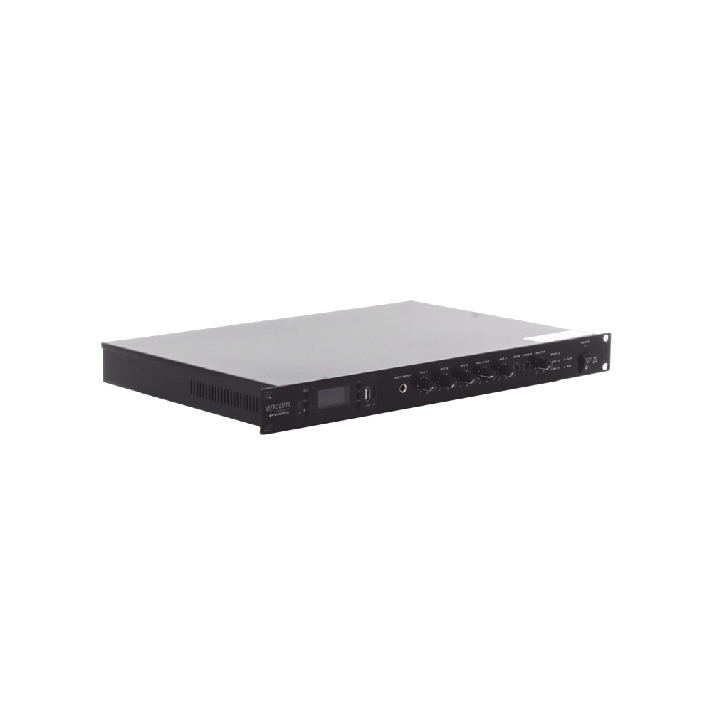 Amplificador de Audio | 1 canal | 350 W | Sistema 100V y Baja Impedancia | 4 Entradas de Micrófono Balanceadas | Bluetooth | USB | SD | FM | Montaje en Rack - Imagen 5