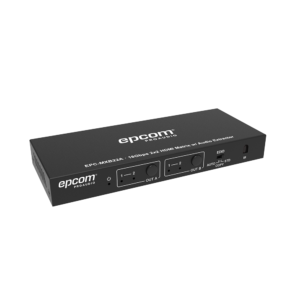 Matricial HDMI | 2x2 | 4K2K@60Hz | HDR |??YCbCr 4:4:4 |??EDID Auto | Extractor de Audio |??Salida de audio anǭloga y digitalizados | HDCP 2.2 | 18 Gbps