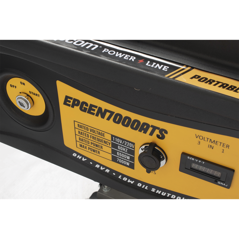 Generador a Gasolina / Planta de Emergencia con Encendido Automǭtico, 6.5KW, 220Vac 2 Fases, Jaula con Ruedas para Fǭcil Traslado - Imagen 2