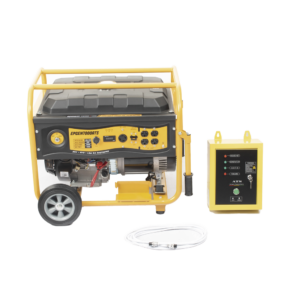Generador a Gasolina / Planta de Emergencia con Encendido Automǭtico, 6.5KW, 220Vac 2 Fases, Jaula con Ruedas para Fǭcil Traslado