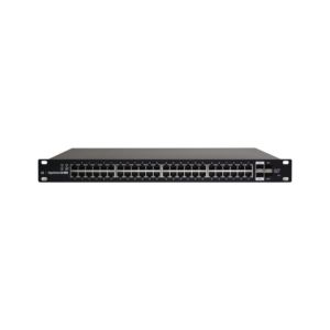 Switch EdgeMAX Administrable de 48 Puertos Gigabit con PoE+/PoE Pasivo 24V + 2 Puertos SFP + 2 Puertos SFP+, 500 W