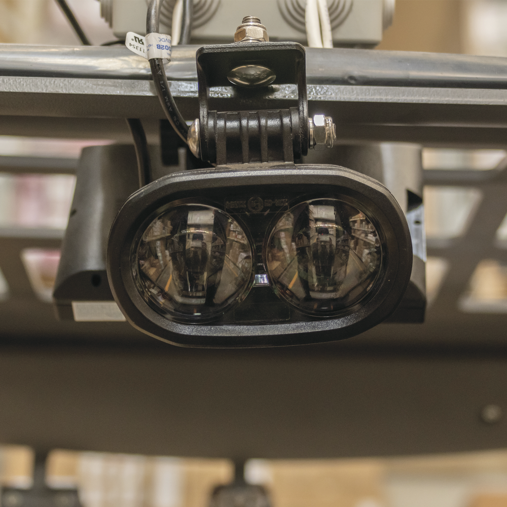 Luz LED de advertencia peatonal de punto azul para montacargas y vehiculos - Imagen 5