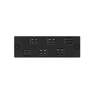 Placa Acopladora de Fibra Optica FAP, Con 6 Conectores LC Duplex (12 Fibras), Para Fibra Multimodo OM3/OM4, Color Negro