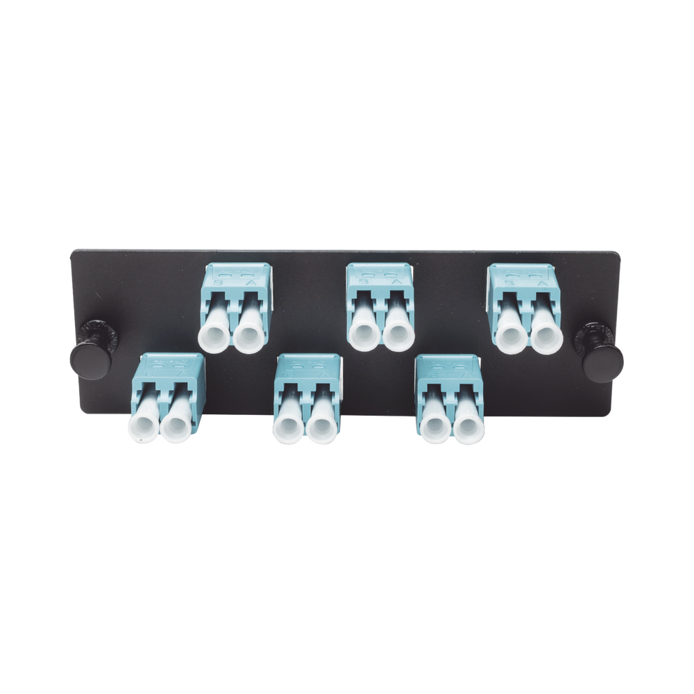 Placa Acopladora de Fibra Optica FAP, Con 6 Conectores LC Duplex (12 Fibras), Para Fibra Multimodo OM3/OM4, Color Aqua - Imagen 5