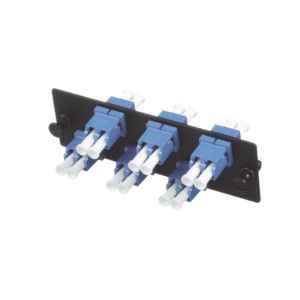 Placa Acopladora de Fibra ?ptica FAP, con 6 Conectores LC Duplex (12 Fibras), para Fibra Monomodo OS1/OS2, Color Azul