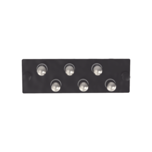 Placa Acopladora de Fibra ?ptica FAP, Con 6 Conectores ST Simplex (6 Fibras), Para Fibra Monomodo OS1/OS2, Color Negro