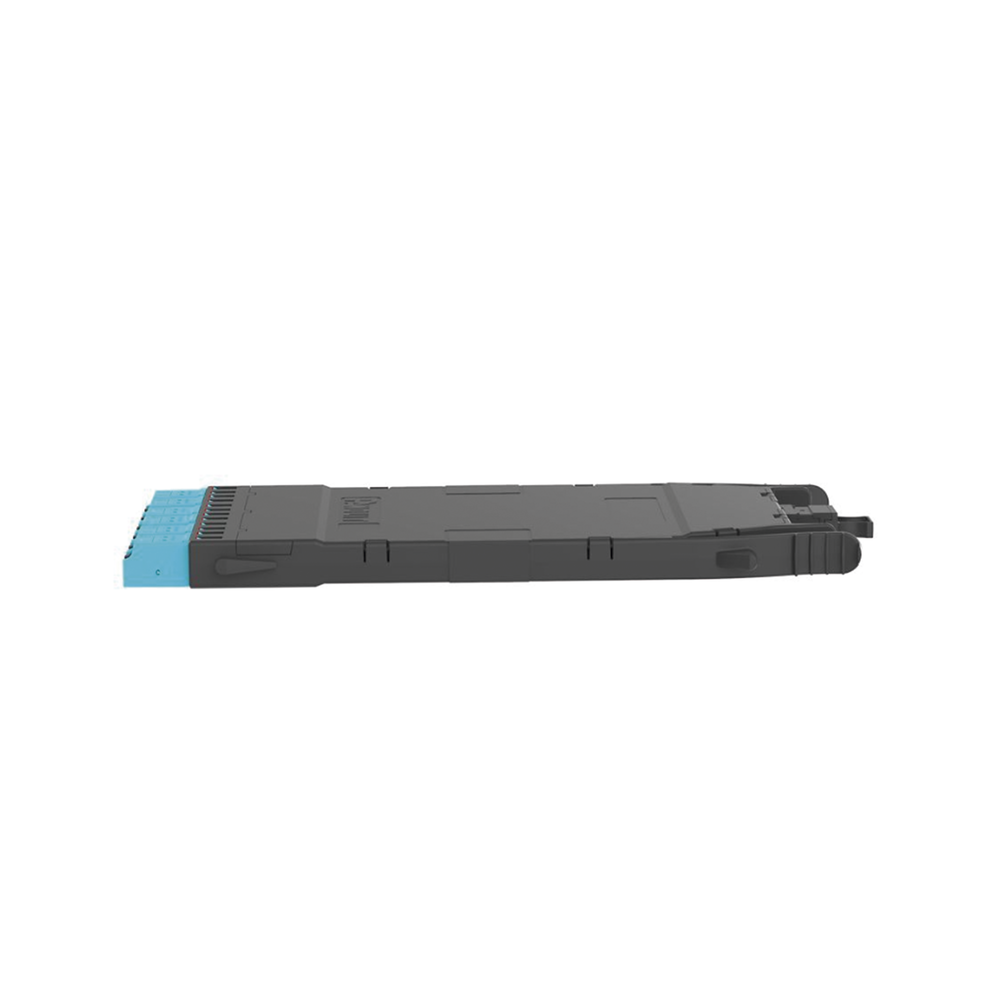 Cassette HD Flex Para 12 Fibras Multimodo OM4, de MPO a 6 Conectores LC Duplex, Color Aqua - Imagen 3