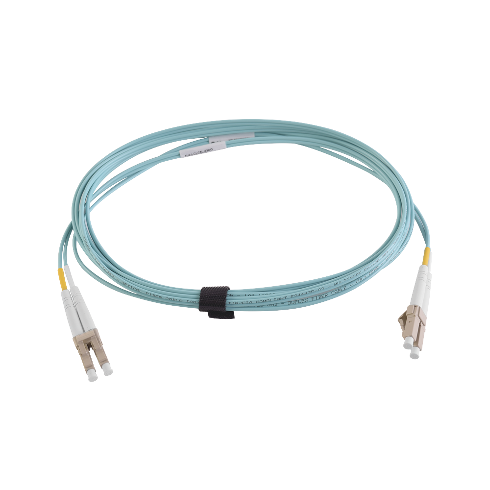 Jumper de Fibra ?ptica Multimodo 50/125 XGLO OM4, LC-LC Duplex, OFNR, Color Aqua, 1 Metro (3.28 Pies)