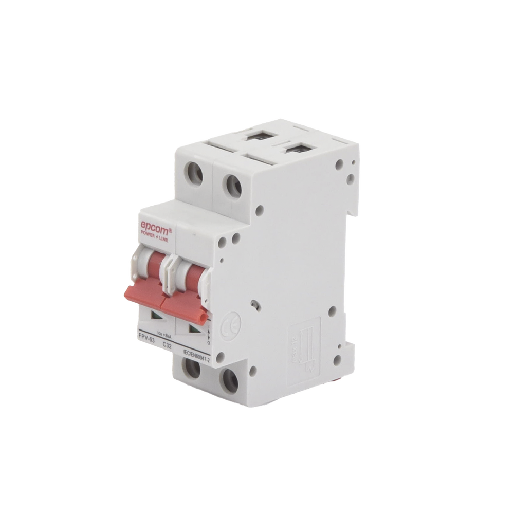 Protección Térmica/ Interruptor 2P, 32A, Corriente Directa 800 Vcc para Aplicación Fotovoltaica Montaje Riel DIN - Imagen 4