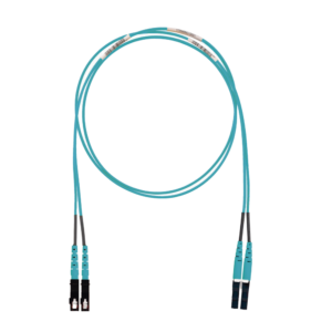 Jumper de Fibra Optica Multimodo 50/125 OM3, LC-SC Duplex, LSZH (Cero Hal?genos), Color Aqua, 2 Metros (6.56 Pies)