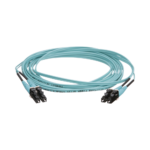 Jumper de Fibra ?ptica Multimodo 50/125 OM4, LC-LC Duplex, OFNR (Riser), Color Aqua, 13 Metros (42.65 Pies)