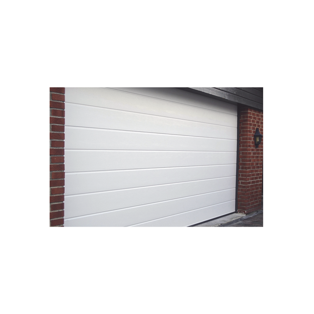 Puerta de Garage de Alta Calidad / Linea Central / Color Blanco 12X8 pies, AISLADA, Estilo Americana. - Imagen 2