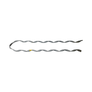 Remate Preformado de Acero Galvanizado para fibra Mini-ADSS, Diǭmetros 6-7 mm (Estructura de 4 hilos con Polvo Abrasivo)