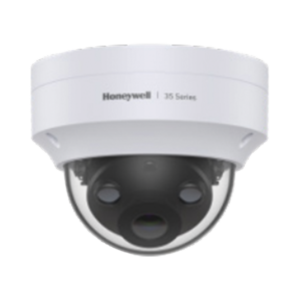 Domo IP 5 Megap??xeles / Lente 2.8 mm / 40 mts IR / Ultra Baja Iluminaci??n / NDAA / ONVIF / IP67 / IK10 / IA (Filtro de Humanos y Vehiculos) / Conteo de Personas / Merodeo / H.265 / PoE / Alarmas I/O / Serie 35 / Honeywell Security