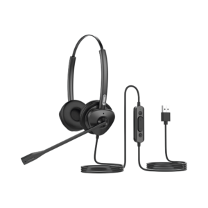Diadema binaudal (duo) con tecnolog??a antishock para telǸfonos IP FANVIL USB con micr??fono de cancelaci??n de ruido, larga durabilidad