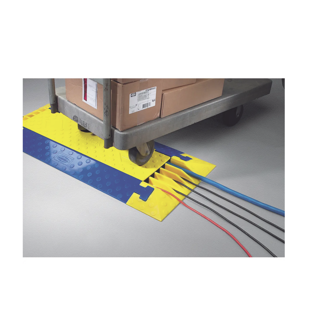 Protector para Cables de 5 Canales Truk Trak / Dimensiones 914 x 508 x 58.6 mm (35.98 x 20 x 2.31 Pulgadas) / Color Azul y Amarillo. - Imagen 5
