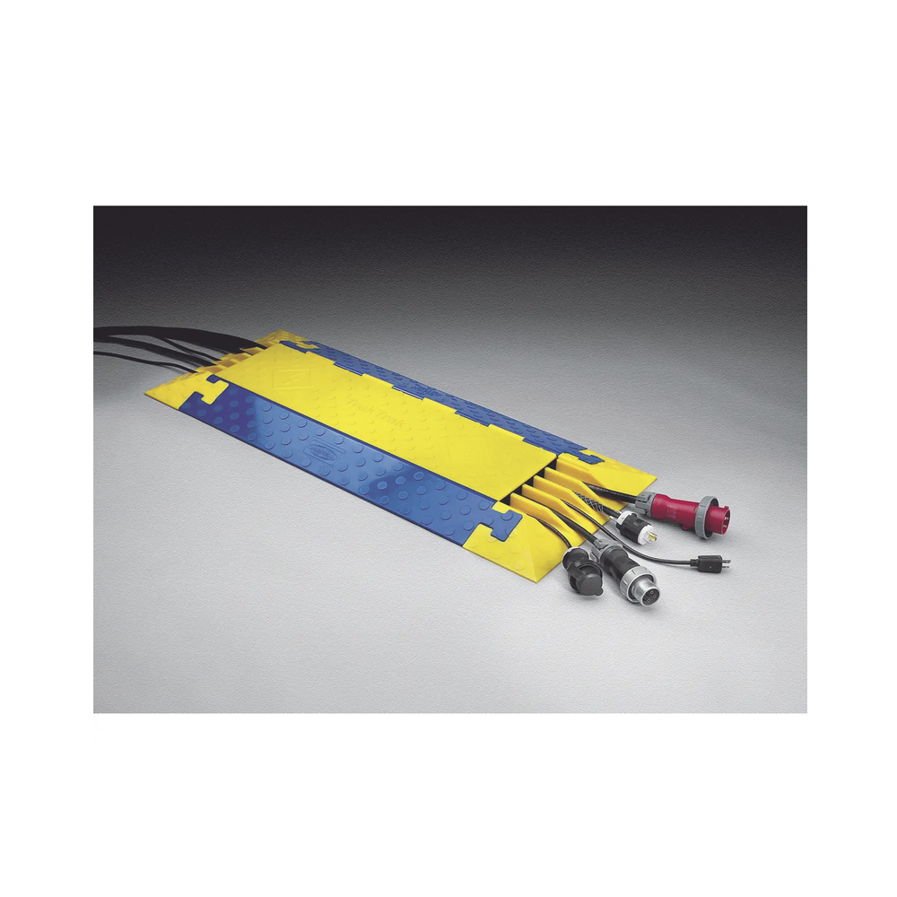 Protector para Cables de 5 Canales Truk Trak / Dimensiones 914 x 508 x 58.6 mm (35.98 x 20 x 2.31 Pulgadas) / Color Azul y Amarillo. - Imagen 3