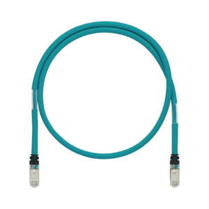 Patch Cord Cat5e de Grado Industrial 600V, Blindado SF/UTP, Calibre 24 AWG, Color Aqua, 2 Metros (6.56 Pies)
