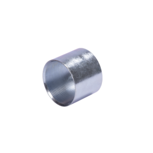Cople 3" (76mm) pared gruesa con rosca galvanizado etiqueta amarilla